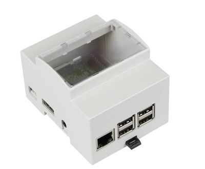 RASPBERRY PI 3B+ DIN-KISKOKOTELO HARMAA