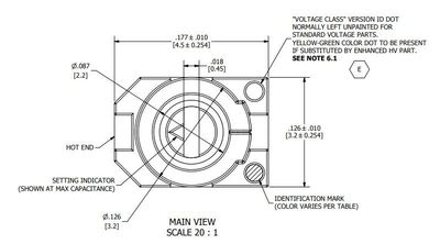 TRIMMERIKONDENSAATTORI SMD 8,5-40pF 100V