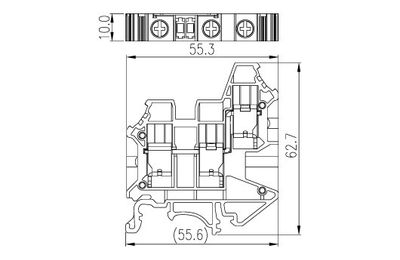 Dinkle DK10N-TN, SLFTB C3, 1kV 57A, screw, 0.5-10mm2, BG