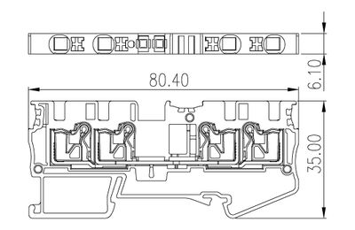 Dinkle DP4N-TR, SLFTB C4, 800V 32A, pushin, 0.2-6mm2, BG