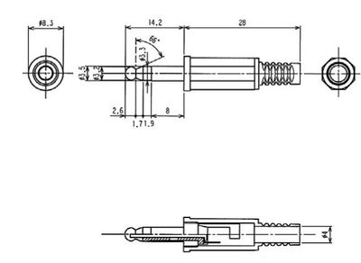 3,5mm MONOPLUGI PYÖREÄ PÄÄ