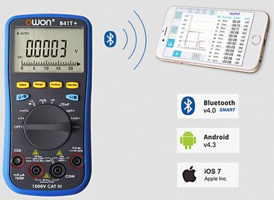 Owon B41T+ YLEISMITTARI BT+DATALOG+TRMS