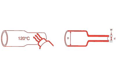 KUTISTEMUOVI RNF3000 9/3mm 1,2m PUNAINEN