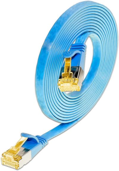 CAT6A LITTEÄ VERKKOKAAPELI U/FTP 1m sininen