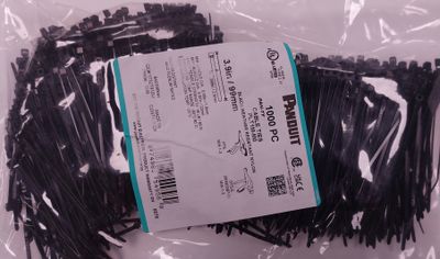 NIPPUSIDE 100x2,5mm MUSTA, 1000kpl