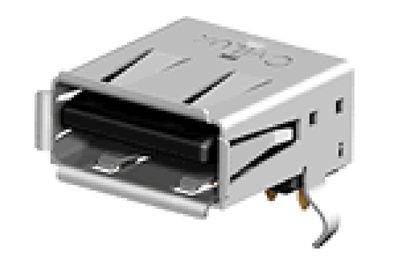 USB-A RA black pcb flash Au