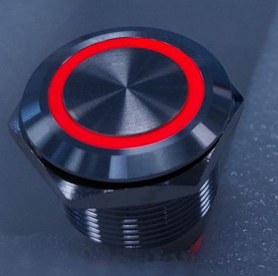 KYTKIN PUNAISELLA LED-MERKKIVALOLLA 12V (ON)-OFF