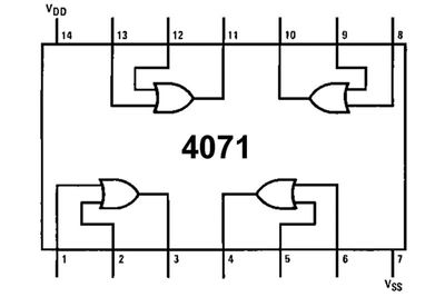CMOS-LOGIIKKAPIIRI OR 4071 SO14