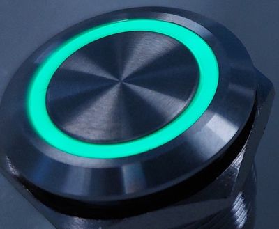 KYTKIN VIHREÄLLÄ LED-MERKKIVALOLLA 12V (ON)-OFF