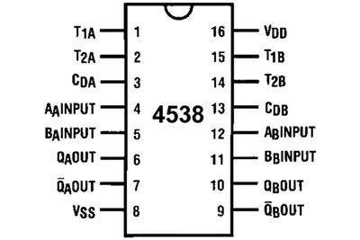 CMOS-LOGIIKKAPIIRI VIBRA 4538 DIP16