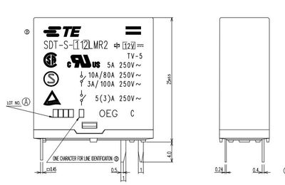 PCB-RELE 10A 9VDC