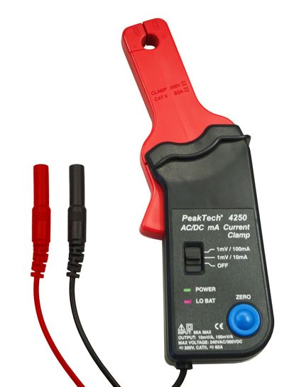 PeakTech 4250 PIHTIADAPTERI 60A AC/DC 20kHz