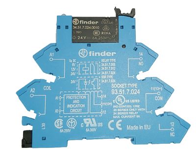 RELEMODUULI DIN-KISKOON 6A 24V