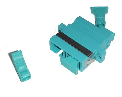 SC-ADAPTERI, MM OM3 duplex, turkoosi