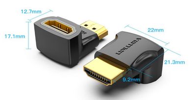 Vention HDMI KULMA-ADAPTERI ALASPÄIN Vention HDMI KULMA-ADAPTERI ALASPÄIN