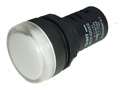 LED-MERKKIVALO Ø22mm 24V VALKOINEN