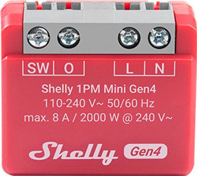 SHELLY PLUS 1PM Mini Gen 4 RELEKYTKIN 1X8A+PM