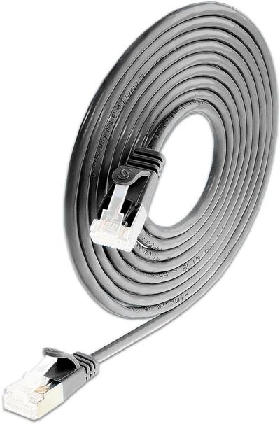 CAT6A 10G OHUT VERKKOKAAPELI U/FTP 1,0m musta