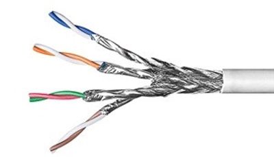 YKSISÄIKEINEN CAT6A ASENNUSKAAPELI 4x2 VALKOINEN