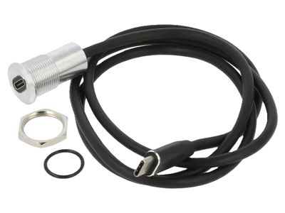 USB-3.2 JATKOKAAPELI C-UROS / C-NAARAS 0,5m paneeliasennettava USB-3.2 JATKOKAAPELI C-UROS / C-NAARAS 0,5m paneeliasennettava