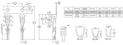 3,0mm 26-30awg female Sn/PhBr