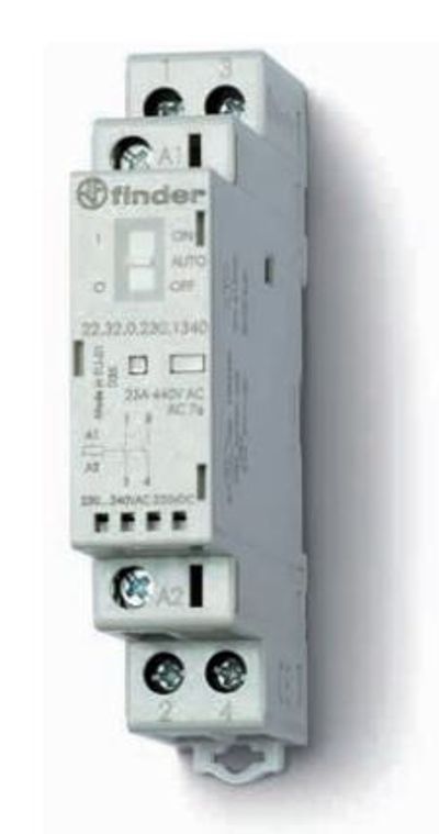 KONTAKTORI DIN-KISKOON 2-NAP. 230VAC / 25A KONTAKTORI DIN-KISKOON 2-NAP. 230VAC / 25A