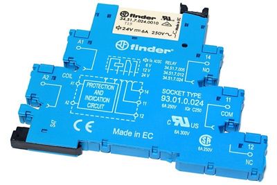RELEMODUULI DIN-KISKOON 6A 24V RELEMODUULI DIN-KISKOON 6A 24V