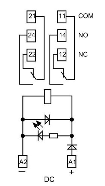 RELEMODUULI DIN-KISKOON 24VDC 10A 2-VAIHTOA