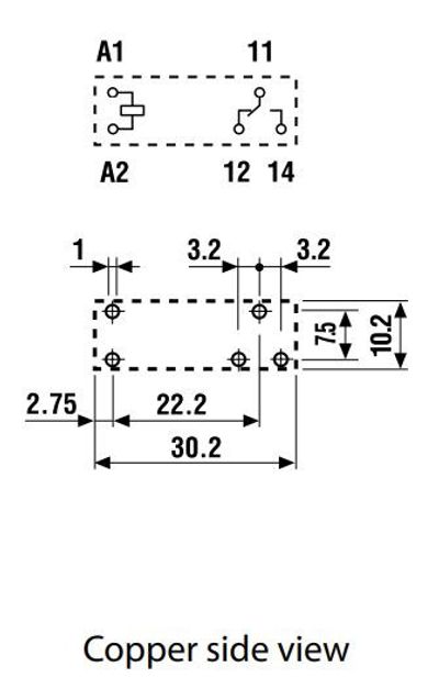 PCB-RELE 1-VAIHTO 10A 24VDC Sensitive Coil