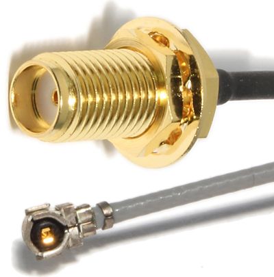 U.FL - SMA(F)jack w/cap cable 1,13mm 40mm