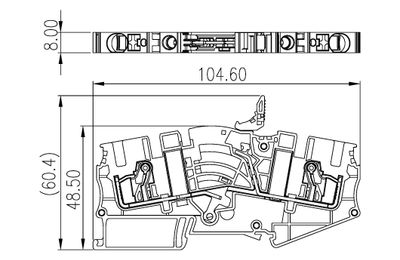 Dinkle DPTD6N, DTTB C2, 1kV 30A, pushin, 0.5-10mm2, BG