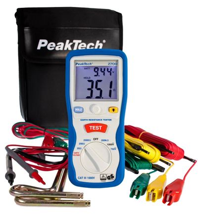 PeakTech 2700 MAADOITUSMITTARI 0-2000 OHM CAT III 1000V
