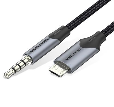 Vention 3,5mm 4-NAPAPLUGI / MICRO USB KAAPELI 1m Vention 3,5mm 4-NAPAPLUGI / MICRO USB KAAPELI 1m