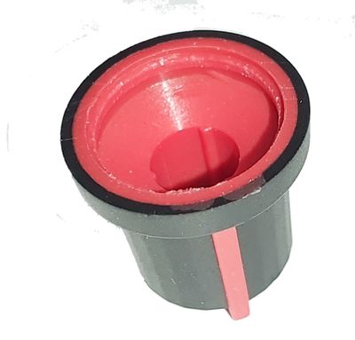 PAINETTAVA NUPPI 6mm AKSELILLE Ø14mm PUN/MUS