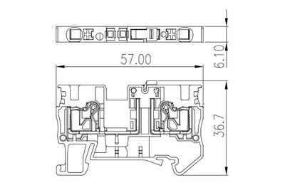 Dinkle DP4N-TG, DTB, 500V 20A, pushin, 0.2-6mm2, BG
