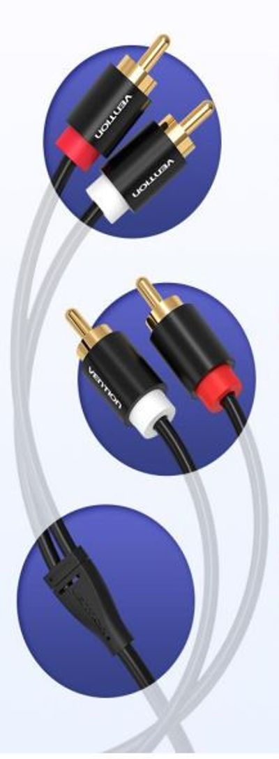 Vention RCA-STEREOKAAPELI 2m Vention RCA-STEREOKAAPELI 2m
