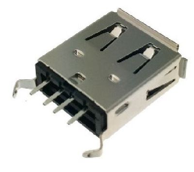 USB-A musta suora naaras