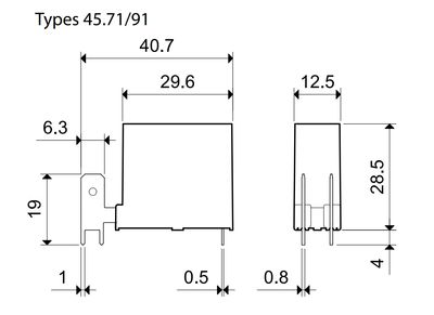 PCB-RELE 1-NAP 16A 24VDC Sensitive Coil