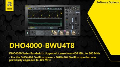 Rigol DHO4000-BWU4T8 400MHz -  800MHz OPTIO